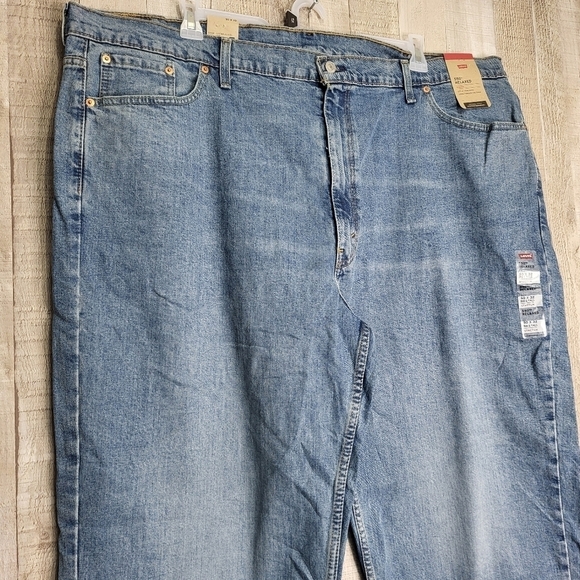 Men's Levi's 550 Relaxed-Fit Stretch Straight Blue Jeans 50x32 New - Picture 5 of 15